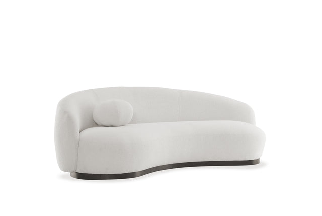 New Moon White 3 Seater Sofa Couch Front View