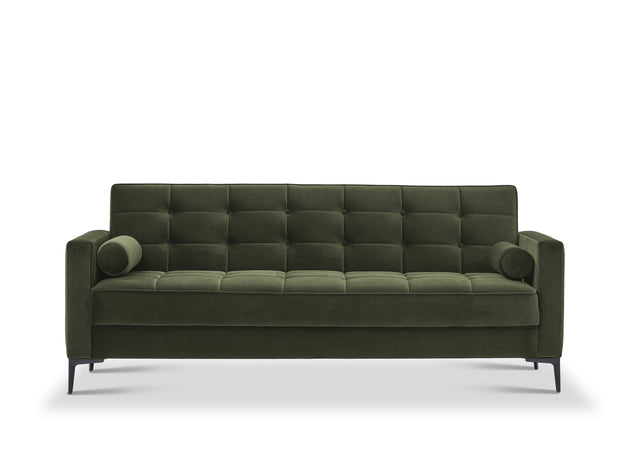 Catania 3 seater sofa couch dark green front